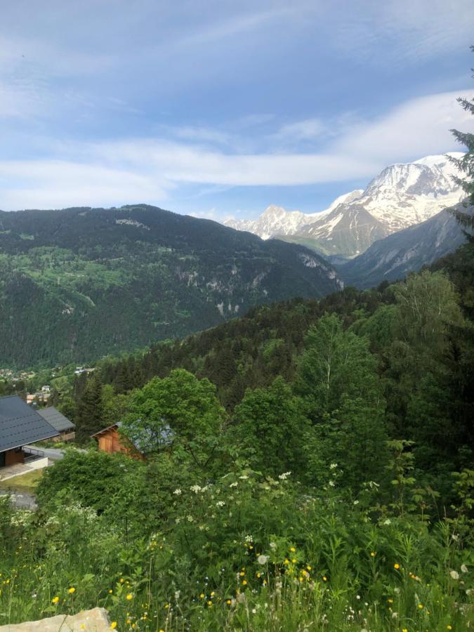 Studio Turquoise Quartier Grattague Vue Montblanc Saint-Gervais-les-Bains Exterior photo